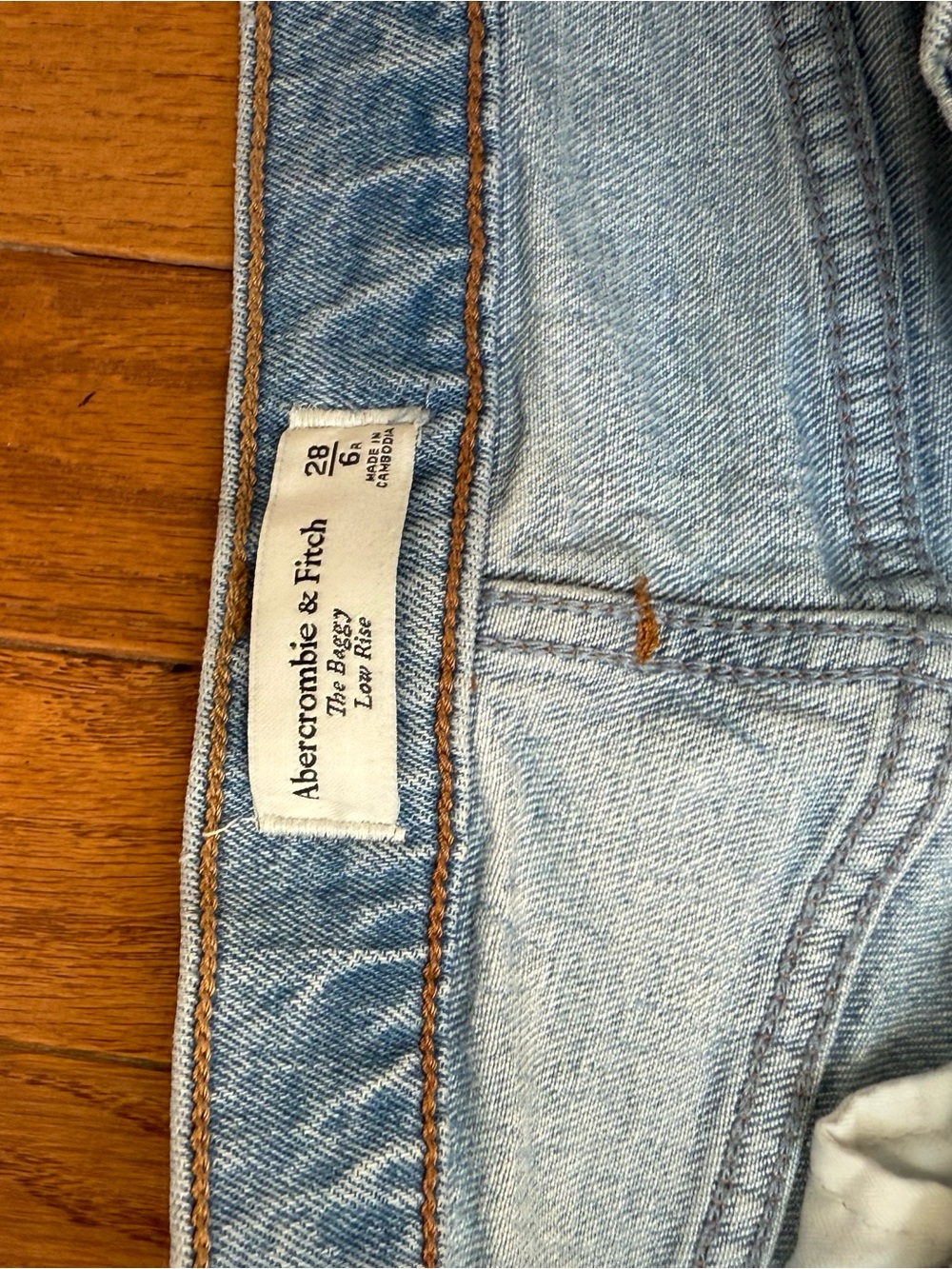 Abercrombie & Fitch Light Blue Low Rise Jeans
